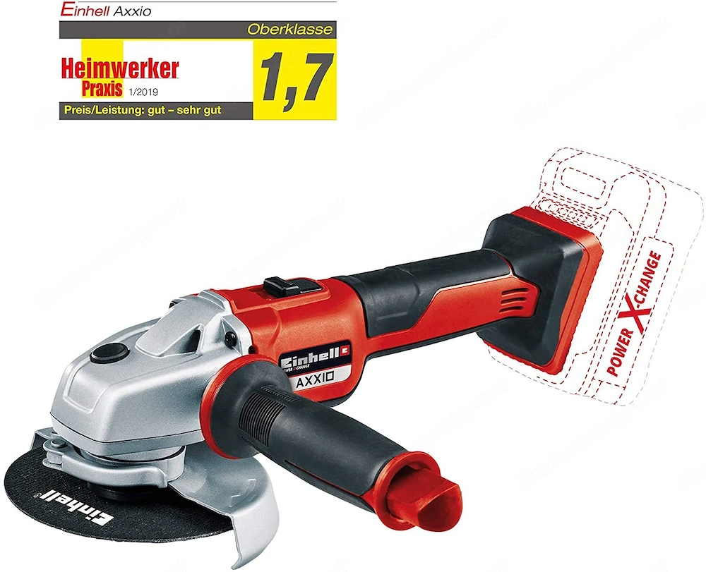 Neu in Originalverpackung Der Akku-Winkelschleifer Einhell Axxio hat sich als Helfer bei Arbeiten in
