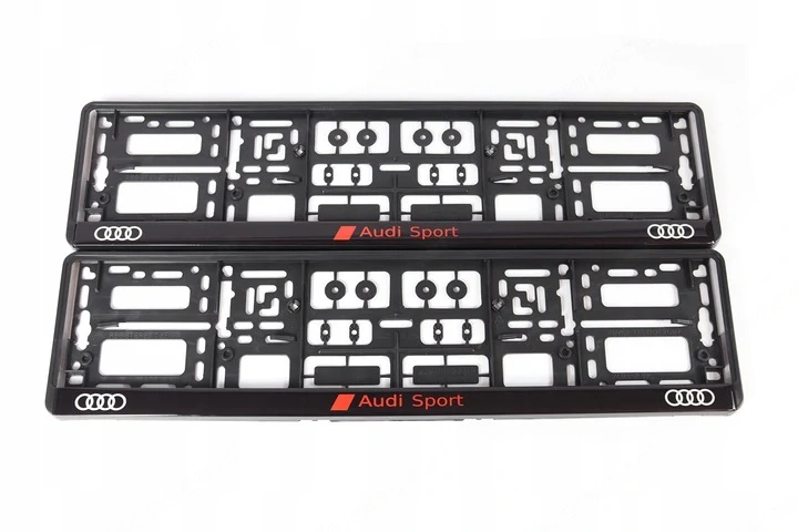 2x ORIGINAL Kennzeichenhalter fuer Audi Sport UV Druck witterungsbestaendig