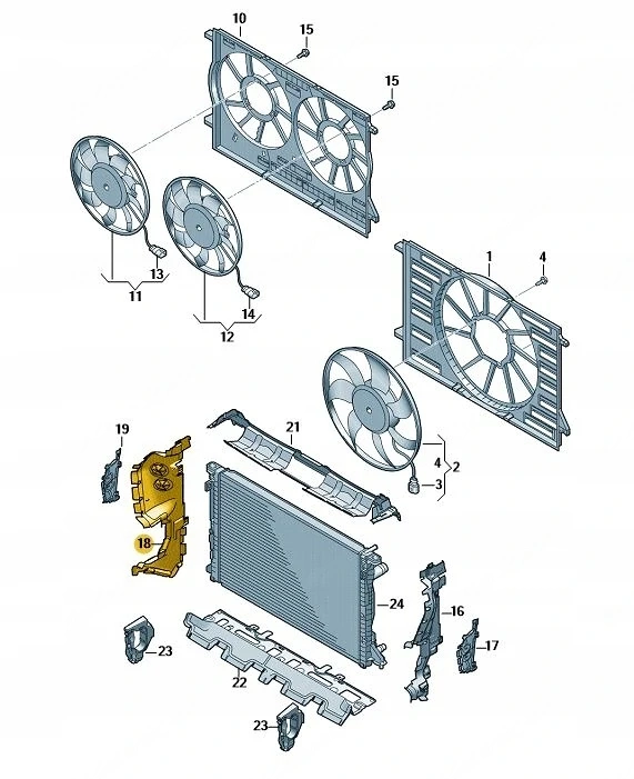 Artikel: ORIGINAL Audi Q7 4M RADIATOR AIR CONTROL RIGHT 4M0121284CE Hochwertiger Artikel aus unserem