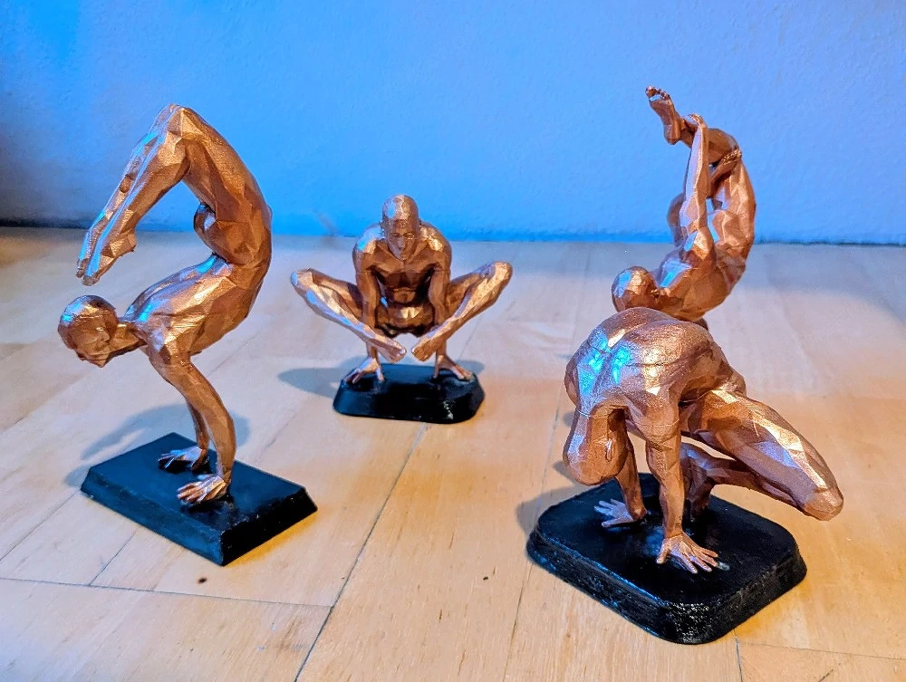 Yoga Figuren Set - 4 Männer Skulpturen - Moderne Wohnraumdekoration