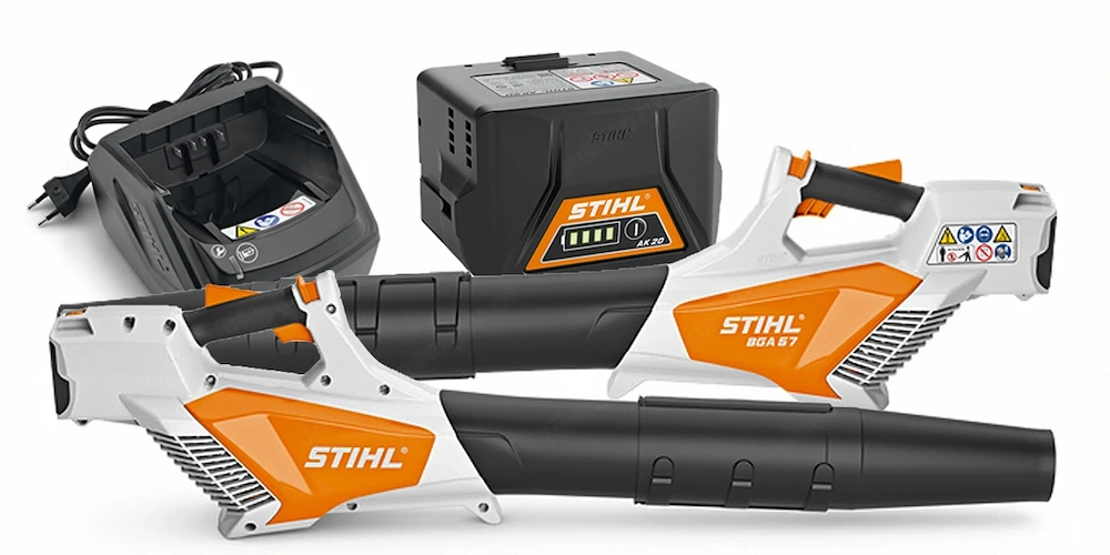 Dank der leistungsstarken STIHL Gebl se geh rt das zeitraubende Arbeiten mit Besen und Rechen der