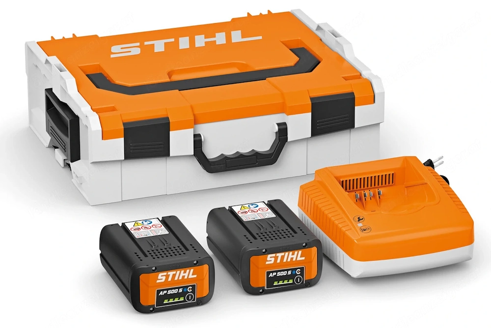 Stihl Power-Box 3: Set mit 2 Akkus AP 500 S und Ladeger t AL 500 EA012000001
