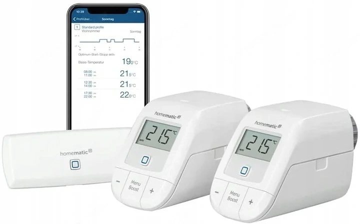 Starterset Homematic IP 155703A0B Heizung   WLAN 2x Thermostat mit Zentrale
