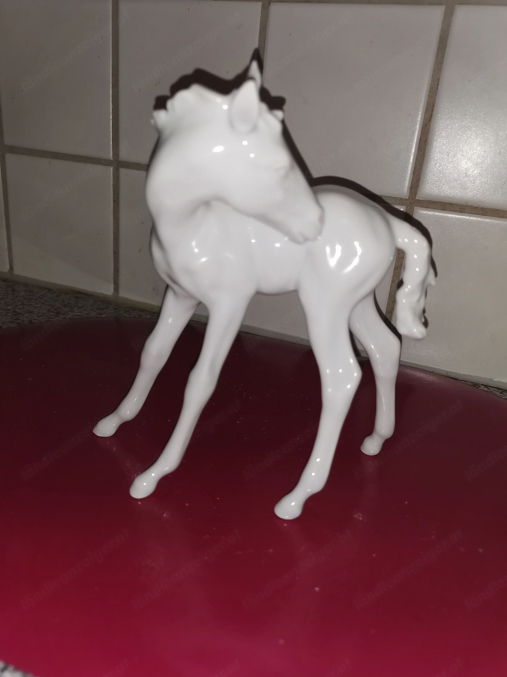 Pferd Fohlen Kaiser Porzellan 1970-1990 (Stempelung) weiß glänzend 