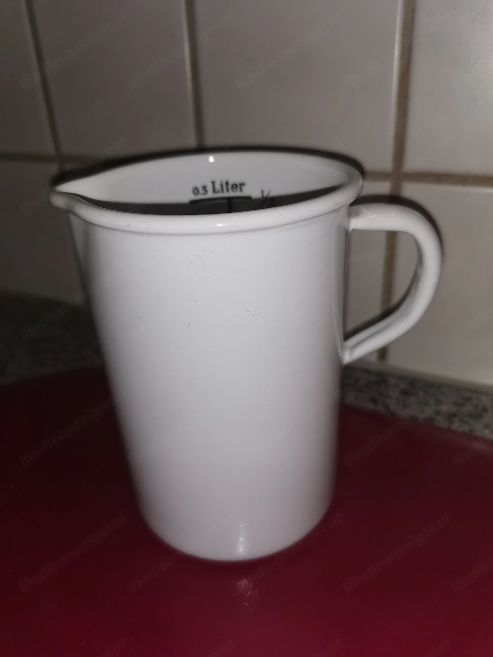 Messbecher Email Marke Riess 0,5 ltr.