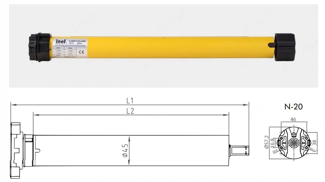 N-20RE Rohrmotor 20 Nm N-20RE Rohrmotor 20 Nm 230 V mit integrierter Funksteuerung und