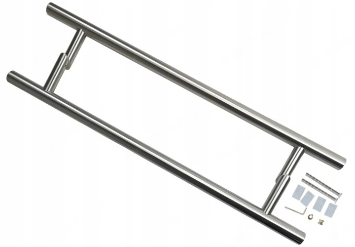 Doppelseitiger Schiebegriff rund 45 , 32x800 mm (AISI 304, universal, satiniert) ? Hochwertiger dopp