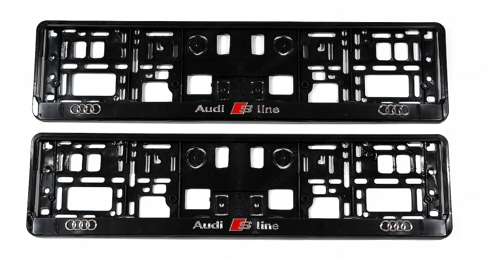 2x AUDI SLINE S LINE 3D KENNZEICHENRAHMEN Kennzeichenhalter Audi Kennzeichen mit 3D-Druck