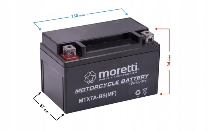 AGM (Absorbtive Glass Mat) AKUYTX7A-BSXMOR000 Ist das Motorrad mit mehr Elektronik ausgestattet,