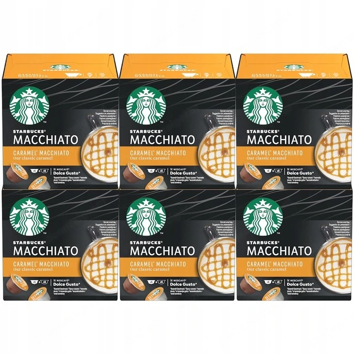 Das Set beinhaltet: 6 x STARBUCKS Caramel Macchiato von NESCAF  DOLCE GUSTO