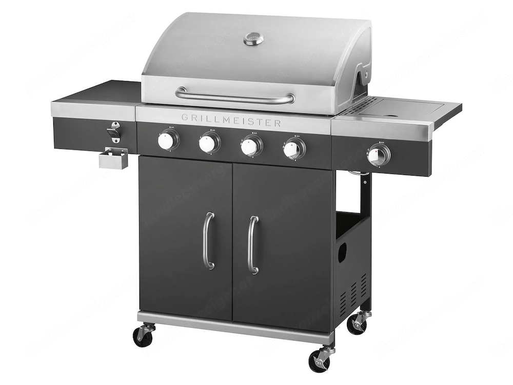 5-Flammen-Gasgrill mit 4 Kochzonen f r niedrige bis extrem hohe Temperaturen Infrarot-Kochzone mit