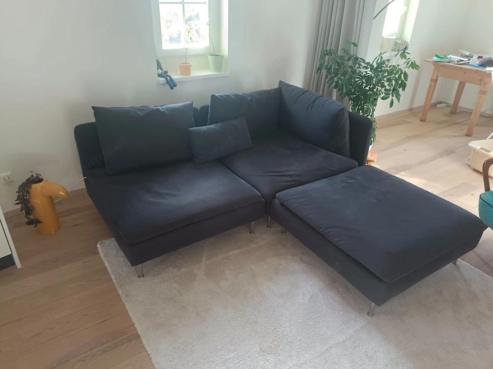 SÖDERHAMN Ecksofa 3-sitzig, dunkelgrau von IKEA