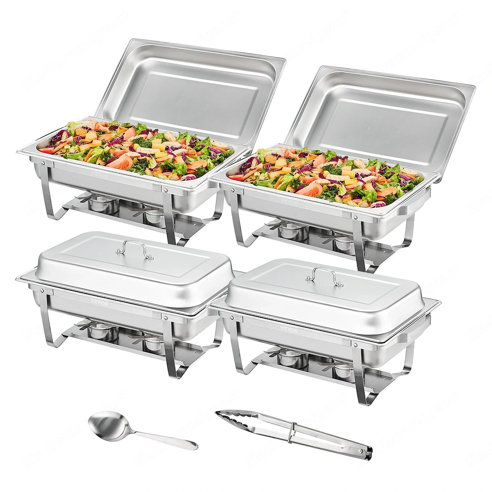 Warm & frisch: Mit dem Chafing Dish Set von VEVOR halten Sie Ihre Speisen auf der richtigen Temperat