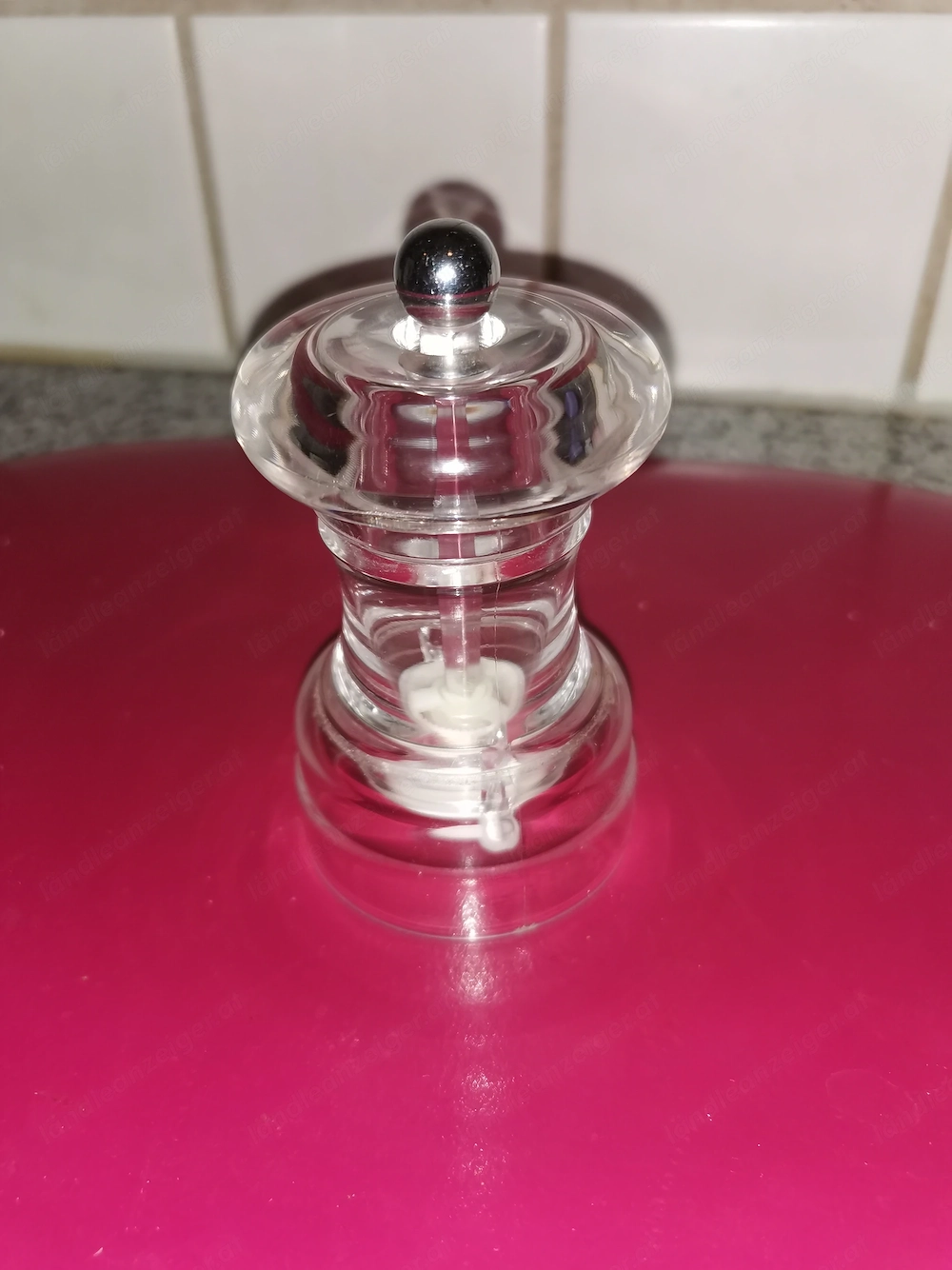 Salz Pfeffermühle Acryl Plexiglas H= 10 cm Mühle zerlegbar zwecks Reinigung