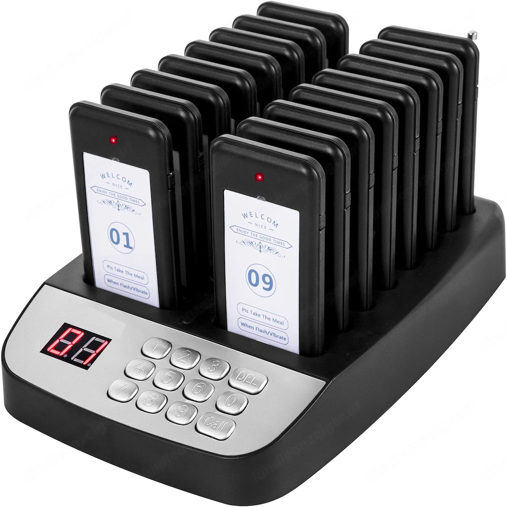 Restaurant Pager System Kundenrufsystem 16 Pager fuer Food Trucks Bar Gastro Restaurant Food Truck K