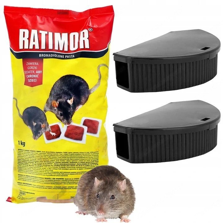 1 kg Rattenk der, M use, Rattenk der, Bek mpfung von Rattengift, hochwirksames Ratimor-Set mit 2 Fut