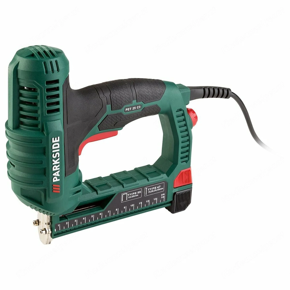 Schlanke Tackernase f r schmale Bauteile und kantennahes Arbeiten