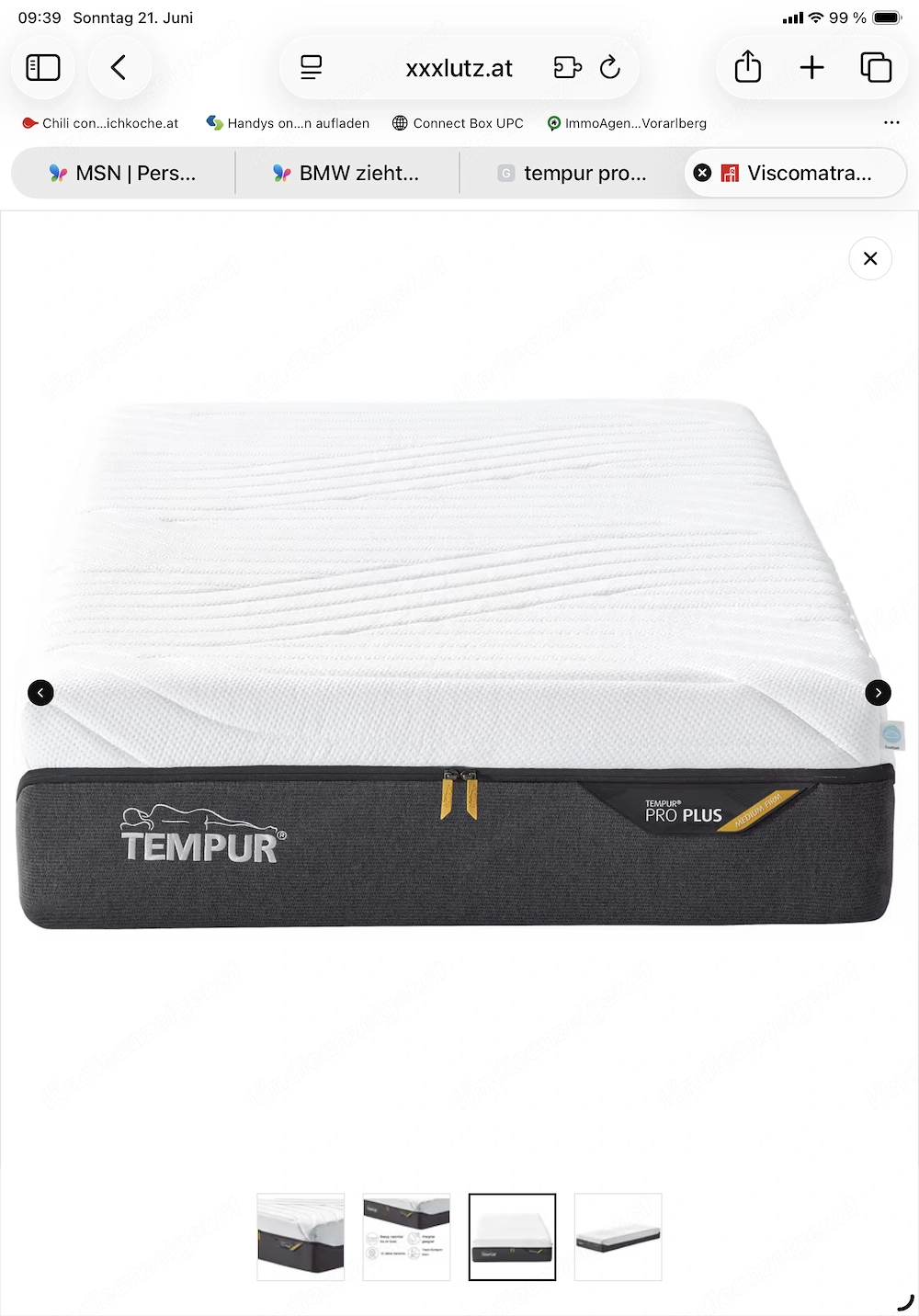 Matratze Tempur PRO Plus 90x200