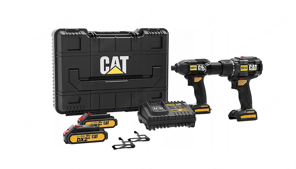 2-in-1-Set DX12K-Schraubendreher + DX71 CAT KIT 18V 2x2,0Ah-Schraubendreher mit b rstenlosen Motoren