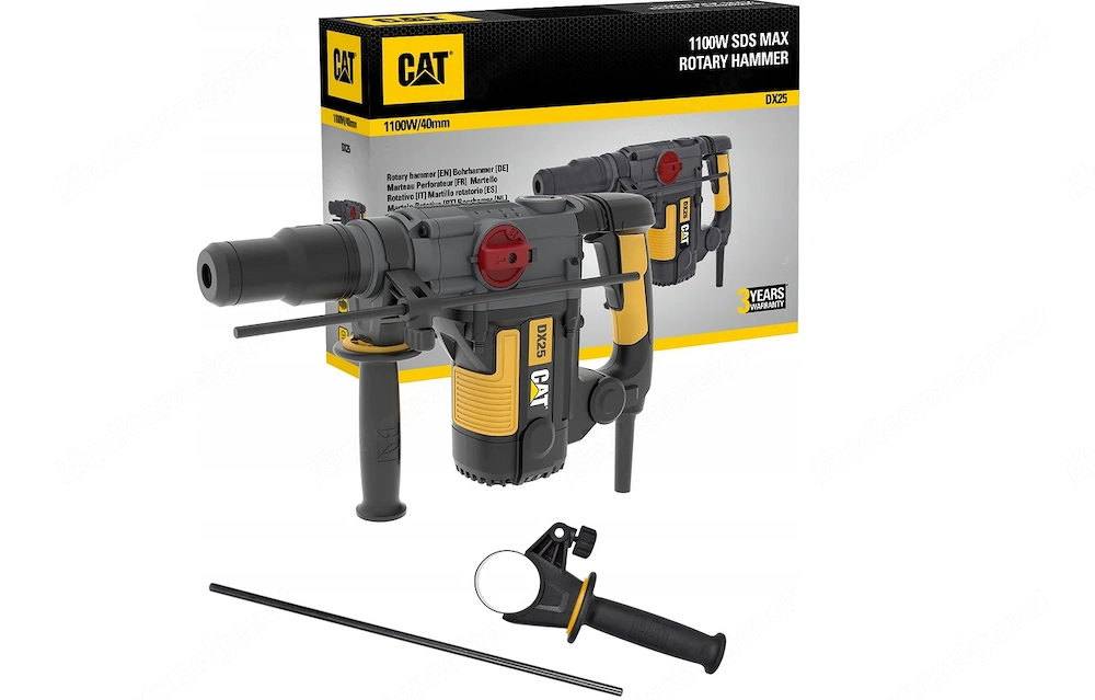 Abbruchhammer CAT DX25 SDS-Max 1100 W 8,5 J 40 mm Vertikalmotor Schlaghammer mit