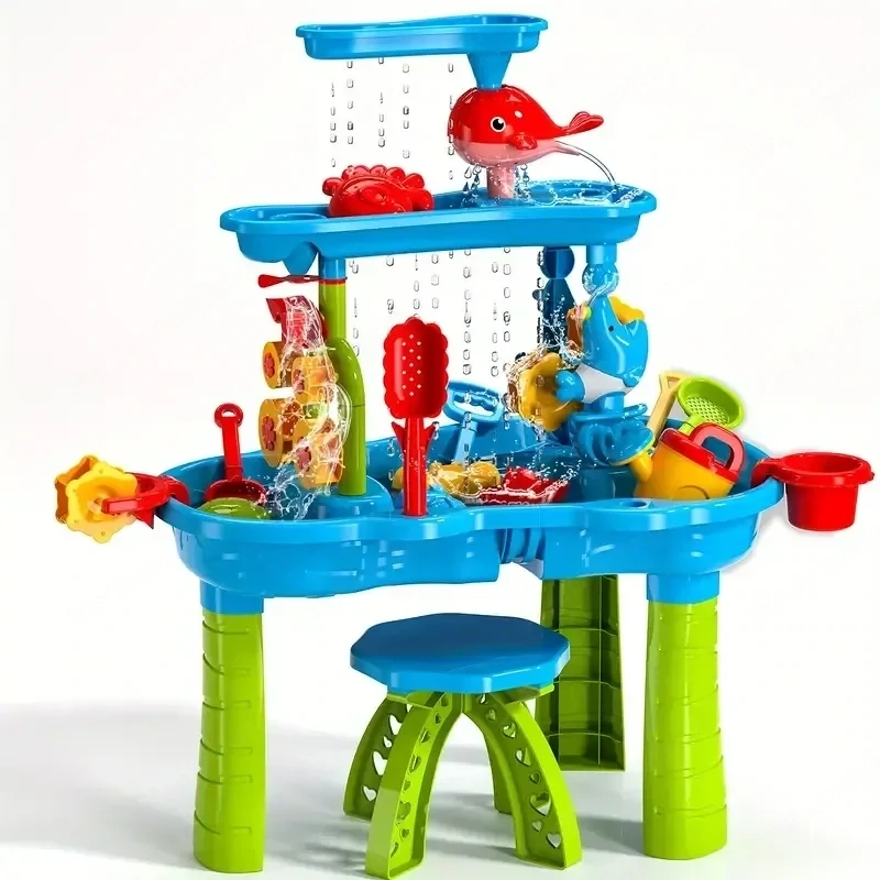 Children's play table, water table, toddlers, garden, beach, garden  n Complete set as shown  n