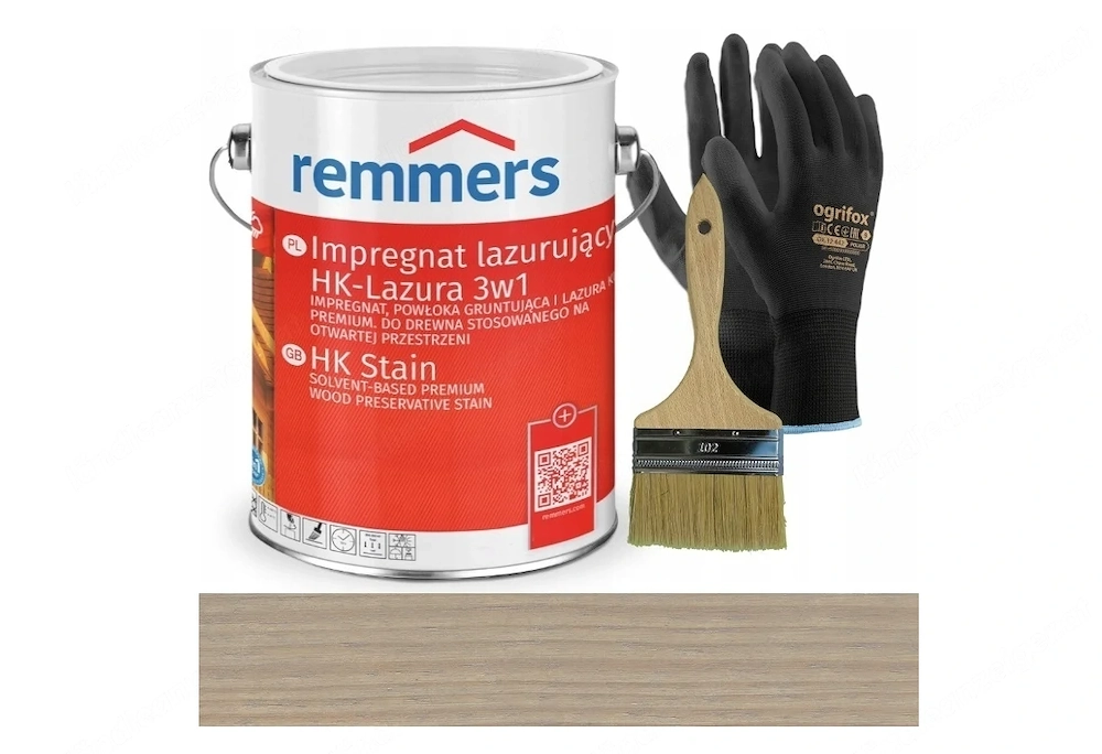 Remmers HK Lasur 3in1 (Impr gnierung, Grundierung und Lasur) 5L in der Farbe SILBERGRAU