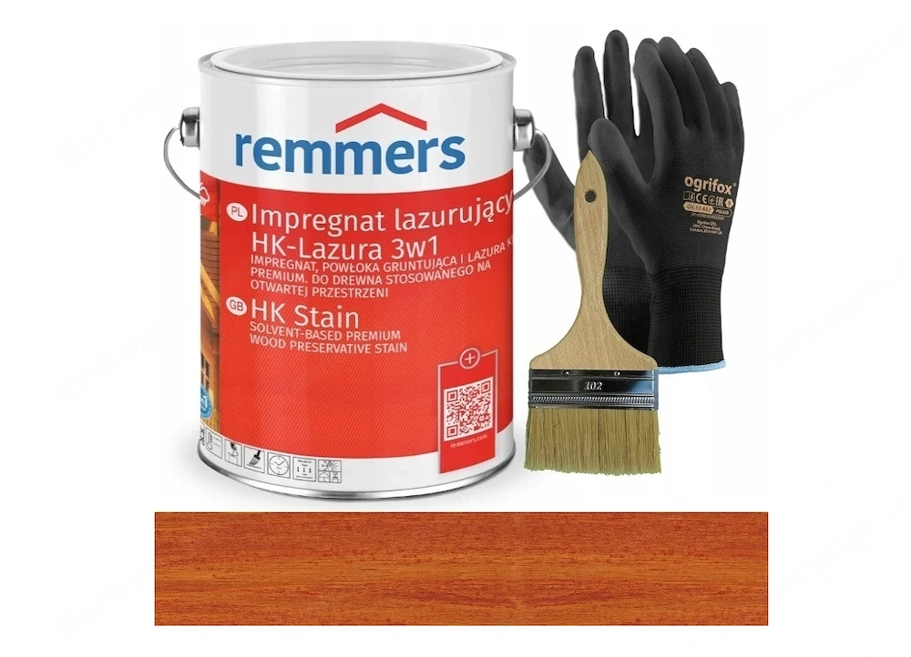 Remmers HK Lasur 3in1 (Impr gnierung, Grundierung und Lasur) 5L in der Farbe MAHAGONI