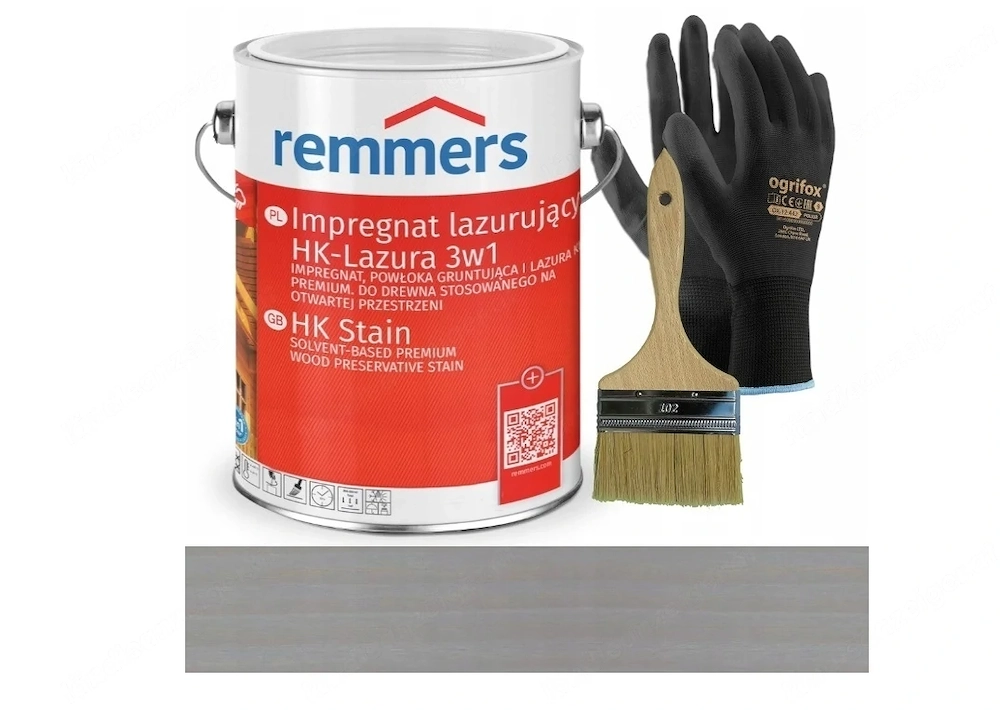 Remmers HK Lasur 3in1 (Impr gnierung, Grundierung und Lasur) 5L in der Farbe WASSERGRAU