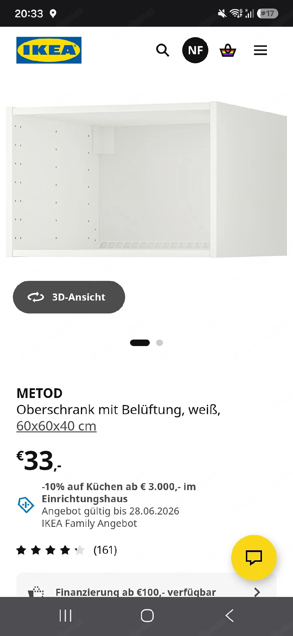 Ikea METOD Oberschrank mit Belüftung weiß 60x60x40 cm neu originalverpackt
