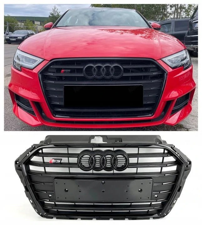 Zum Verkauf bieten wir einen brandneuen kompletten Zubeh rgrill f r die Shadow-Linie des Audi S3 8V