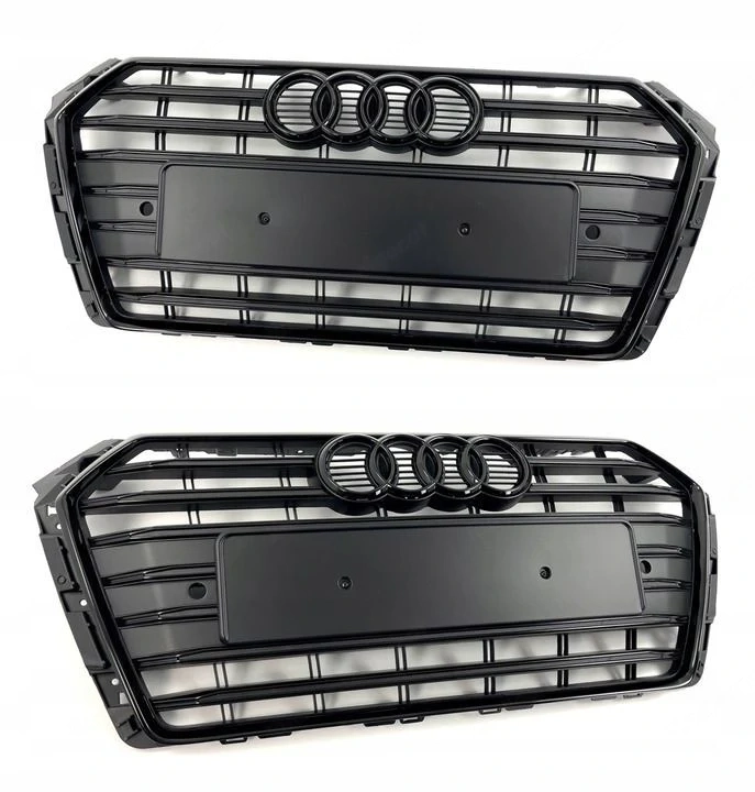 Zum Verkauf bieten wir einen neuen Grill f r den Audi A4 S4 B9 8W6 S-line   Shadow Line   mattschwar