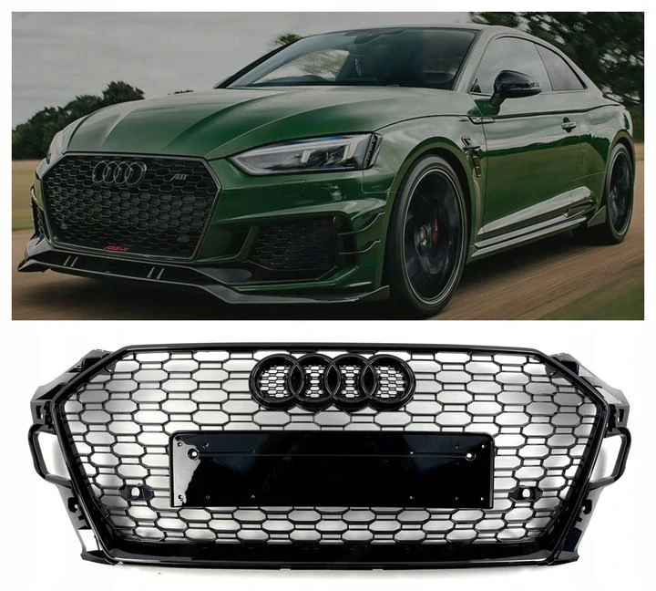 Zum Verkauf bieten wir einen neuen kompletten K hlergrill f r den Audi RS5 F5 8W6 B9  Black Edition 