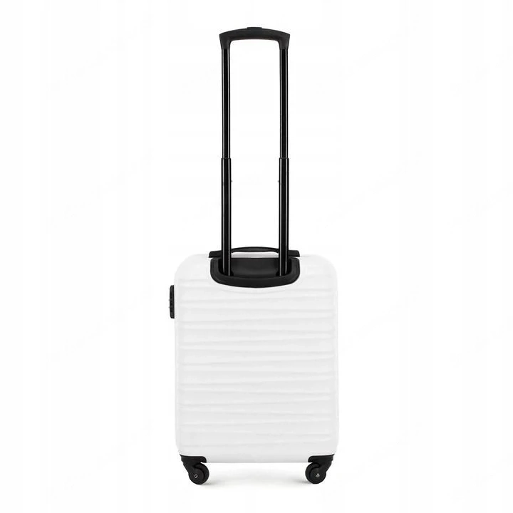Premium Koffer Reisekoffer Bordkoffer mit Rippen ABS-Kunststoff 34l wei 