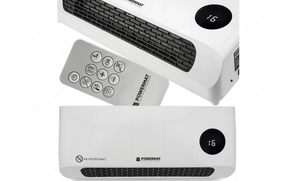 Heizleistung: 0   1000 W   2000 W Stromversorgung: Netz 230 V   50 Hz Timer: von 1 bis 8 Stunden L n