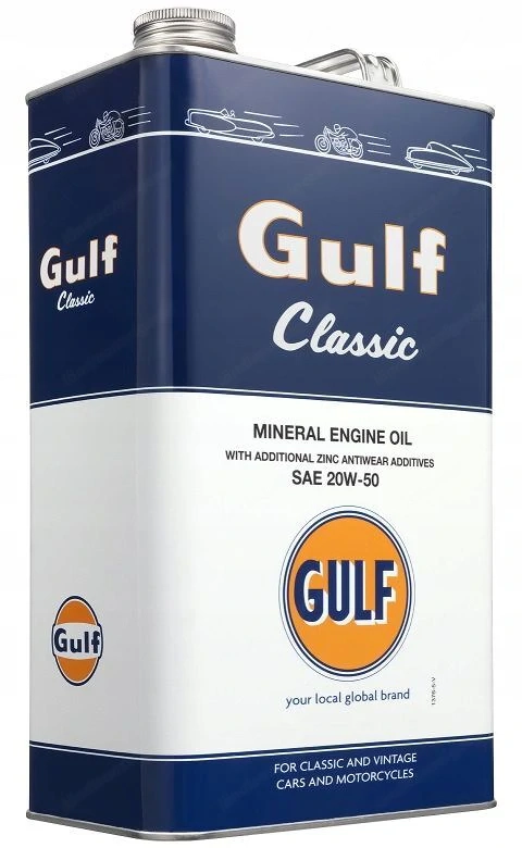 Gulf classic 20w50 5l vintage mehrjahreszeiten-motor l mit additiven auf zinkbasis f r