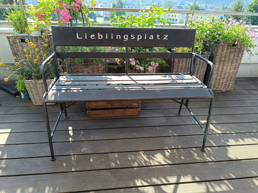 Gartenbank "Lieblingsplatz"