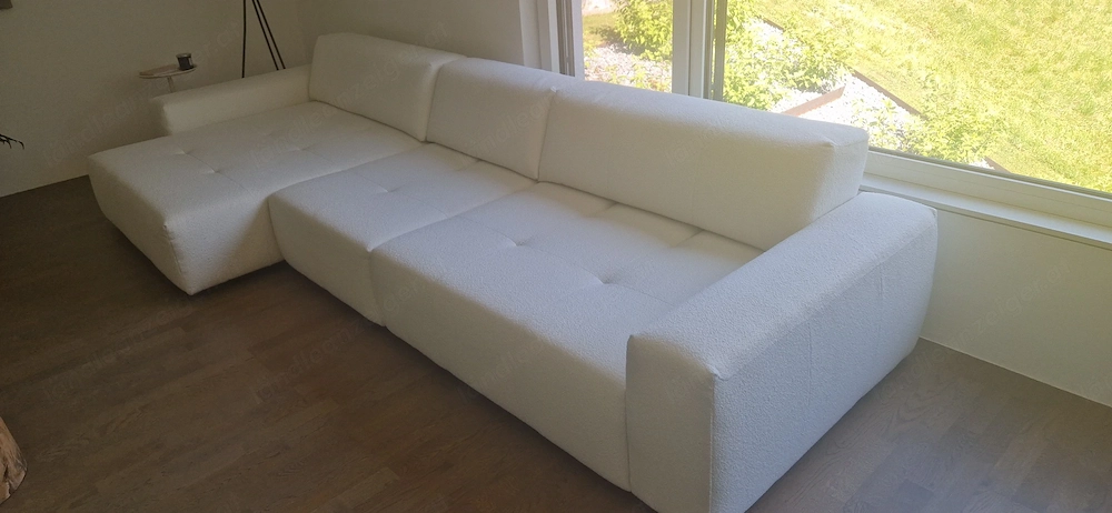 Couch Sofa Ecksofa Easycare White Weiß, 2024, 3-teilig, Lehnen verstellbar