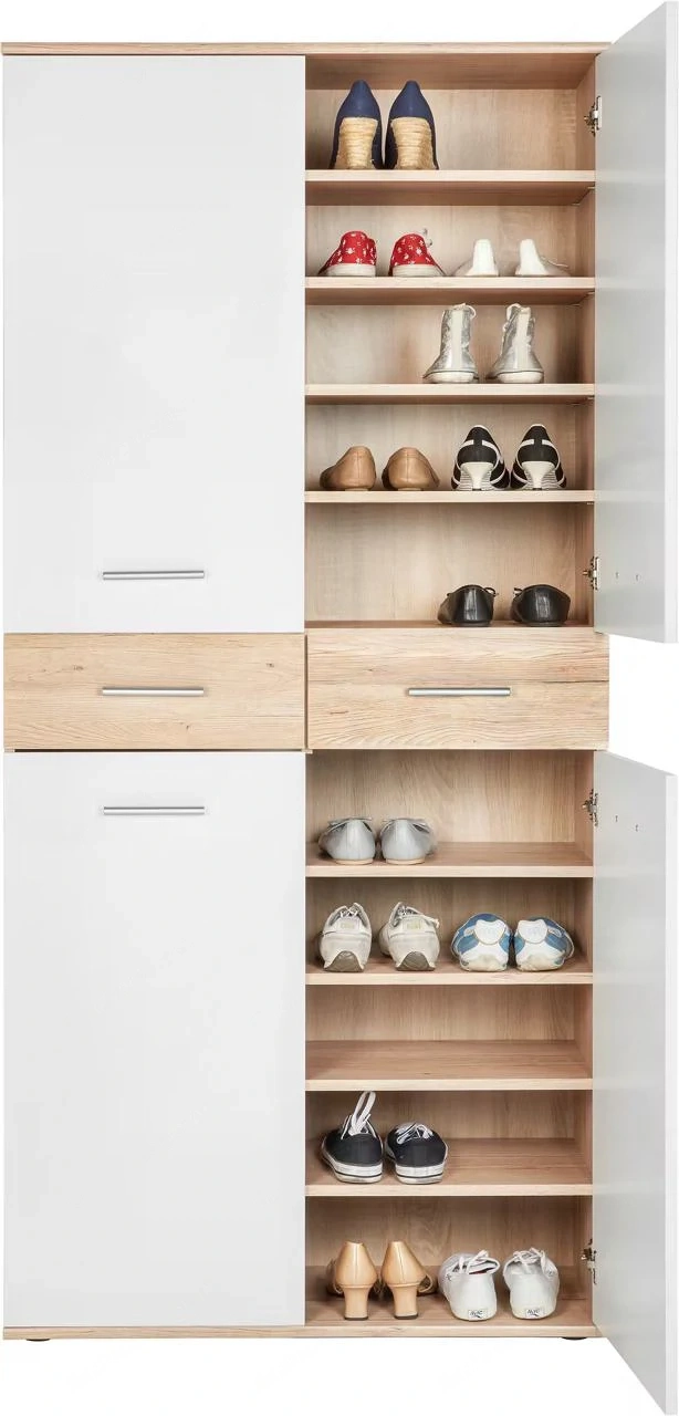 Vorzimmer- Büromöbel-Set im modernen Weiß-Eiche-Dekor
