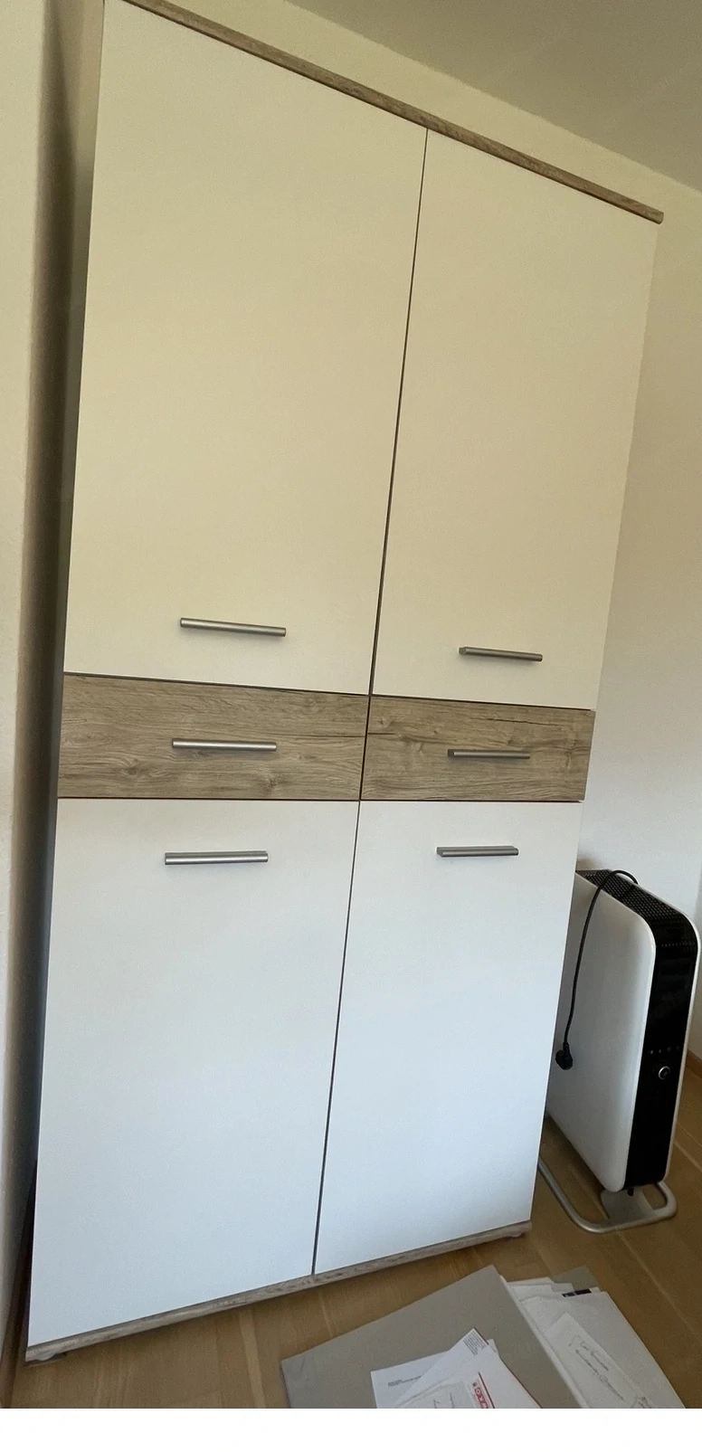 Vorzimmer- Büromöbel-Set im modernen Weiß-Eiche-Dekor