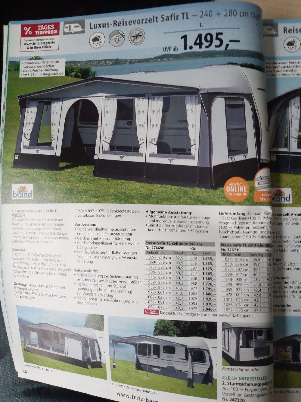 Camping Vorzelt 