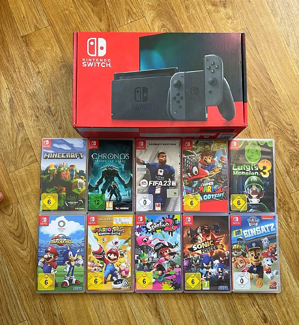 Nintendo Switch V2 Nintendo Switch neue  + 10 spiele