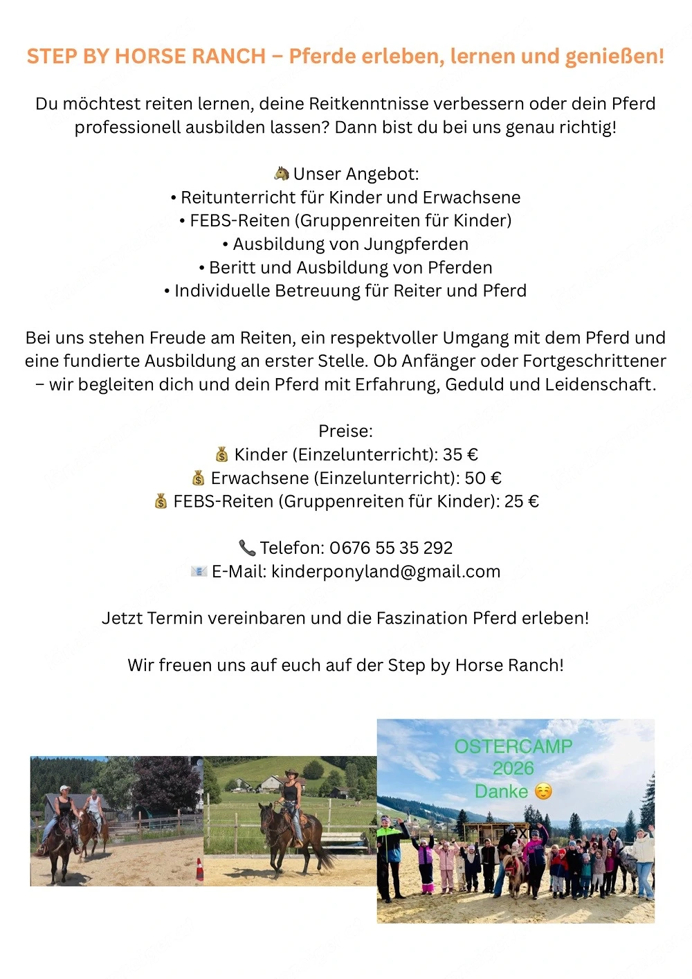 ferienlager,Reituntericht,Usw..
