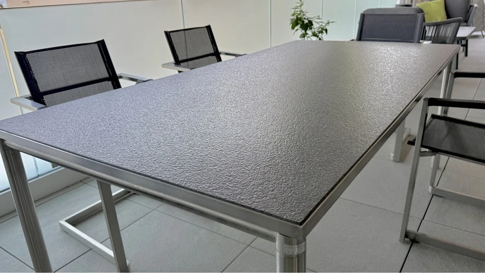Designer Tisch   Granit Tischplatte | Edelstahlgestell