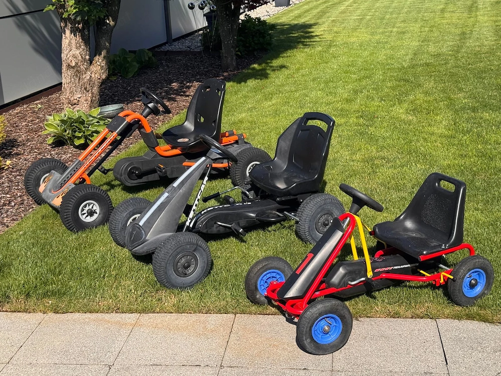 3x Gokart, klein, mittel, grösser