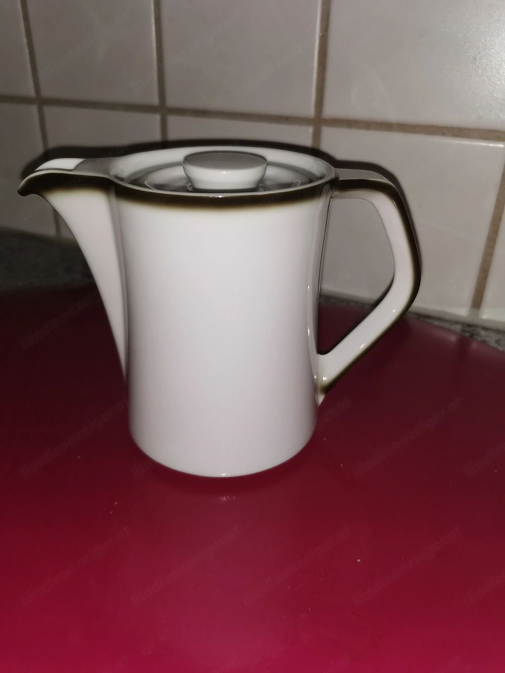 Milchkännchen braun umrandet H=11 cm spülmaschinenfest Marke Seltmann Weiden Bavaria Praktica B