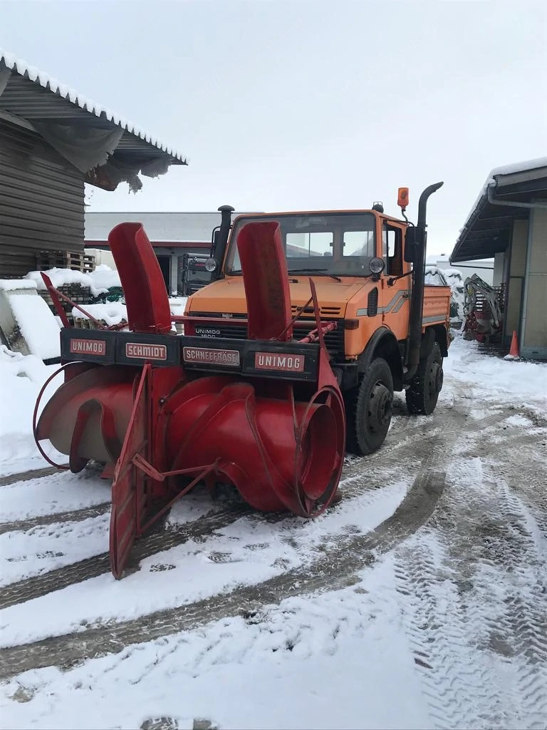Unimog 1600 Bj. 1990 zu verkaufen, eventuell mit Schneefräse Schmidt VF3-ZW