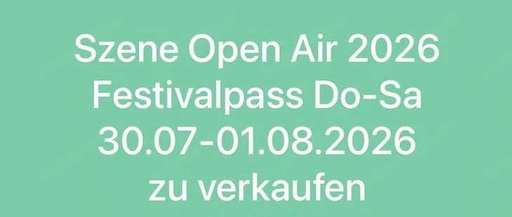 Szene Open Air 2026 Lustenau - Festivalpass