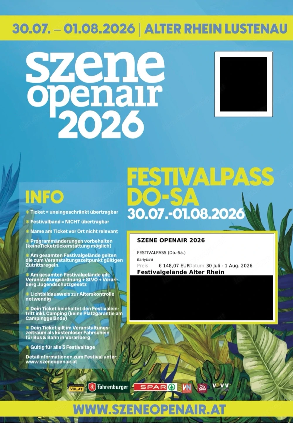 Szene Openair 2026 Festivalpass