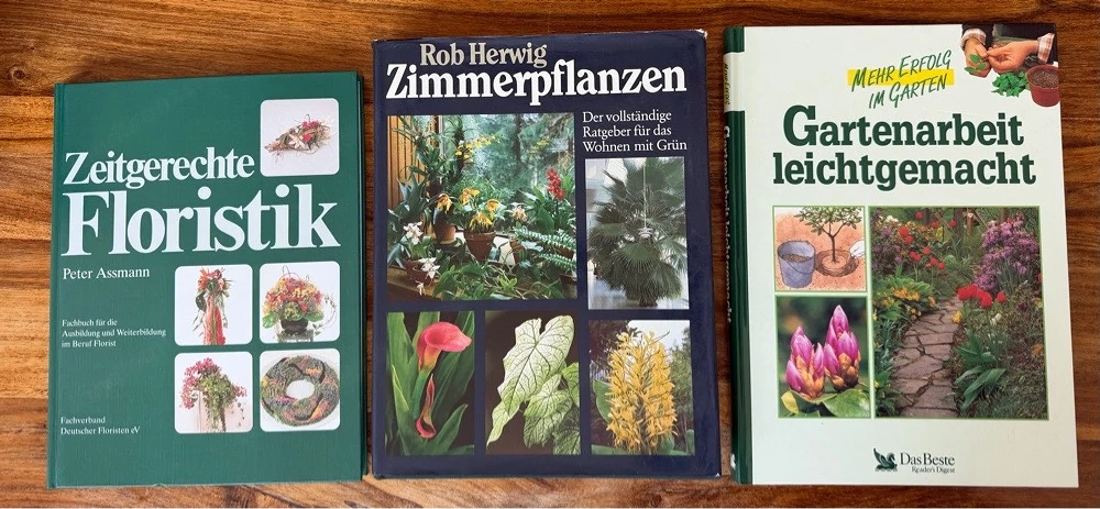 8x Fachbücher Floristik Zimmerpflanzen Garten Ulmer Floristenverband