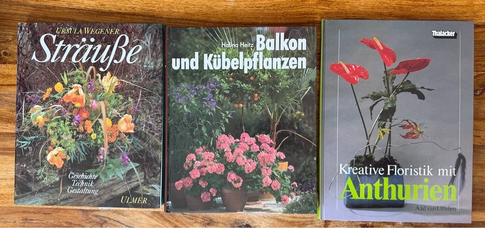 8x Fachbücher Floristik Zimmerpflanzen Garten Ulmer Floristenverband